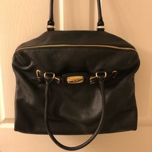 Michael Kors crossgrain leather weekender